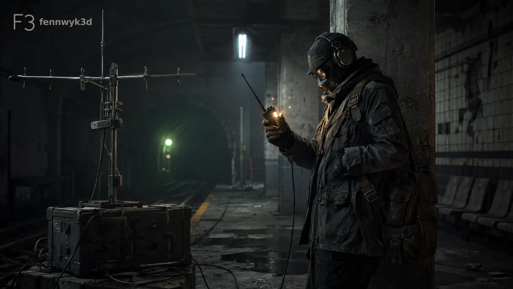 Cinematic sci-fi character environment render